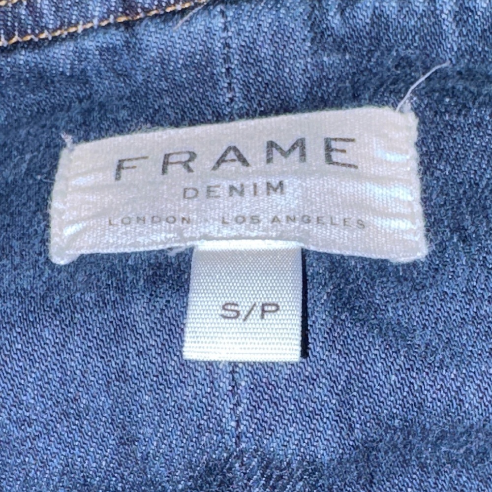 FRAME Parisian Straight Leg Denim Overalls Jumpsuit - Picture 2 of 7